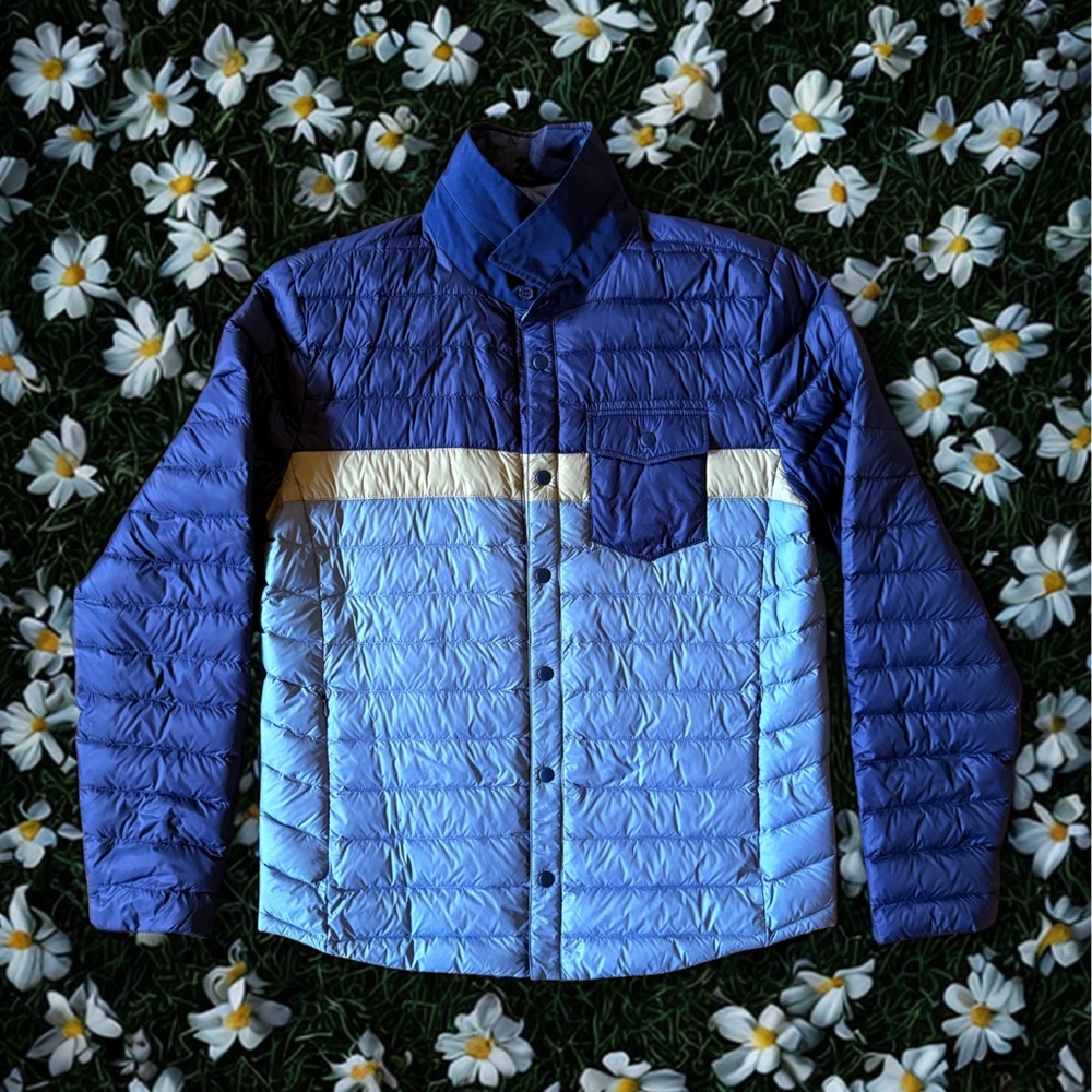 Men's Blue Quilted Puffer Overshirt